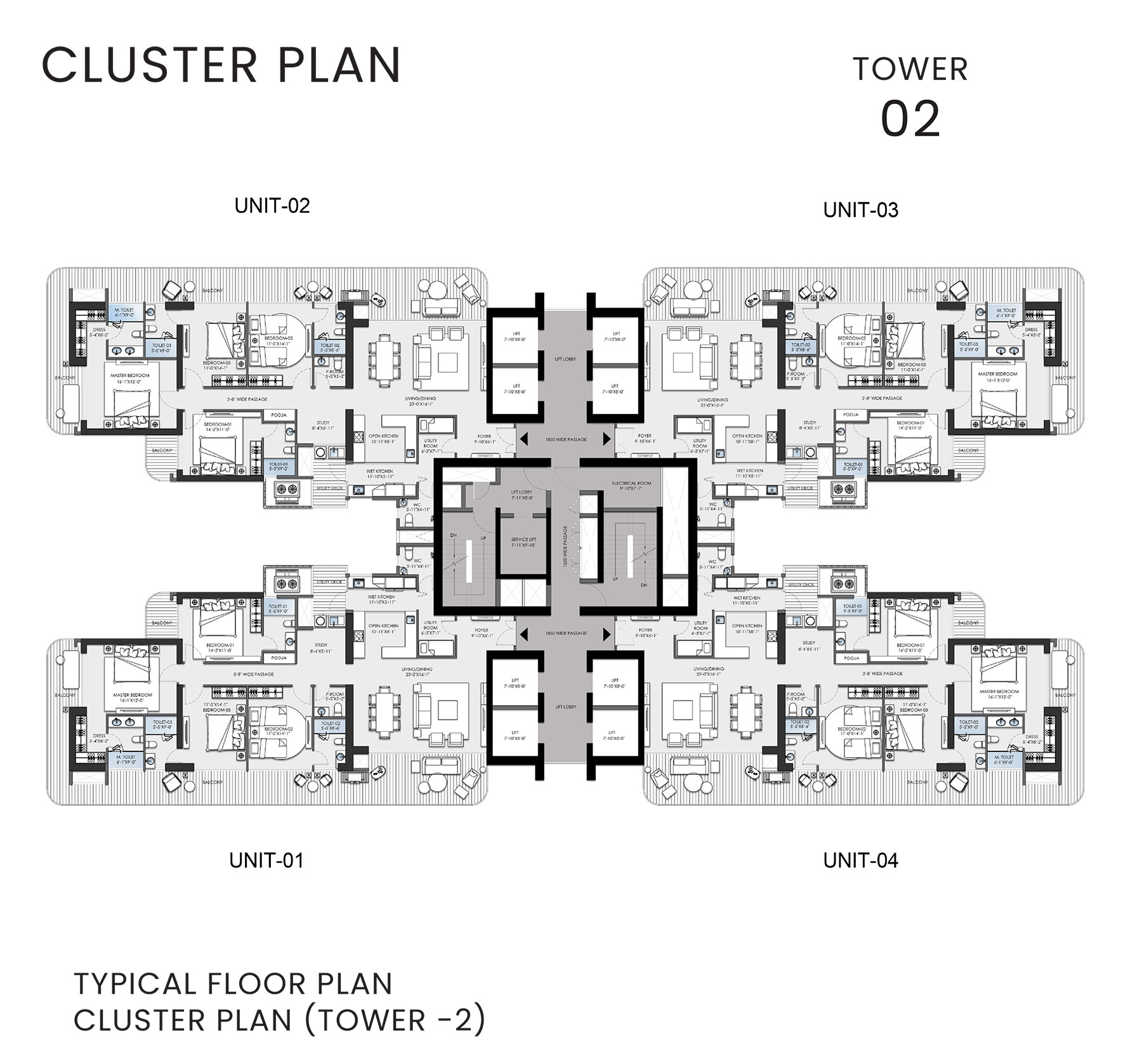 BPTP Skynest Cluster Plan Tower 2