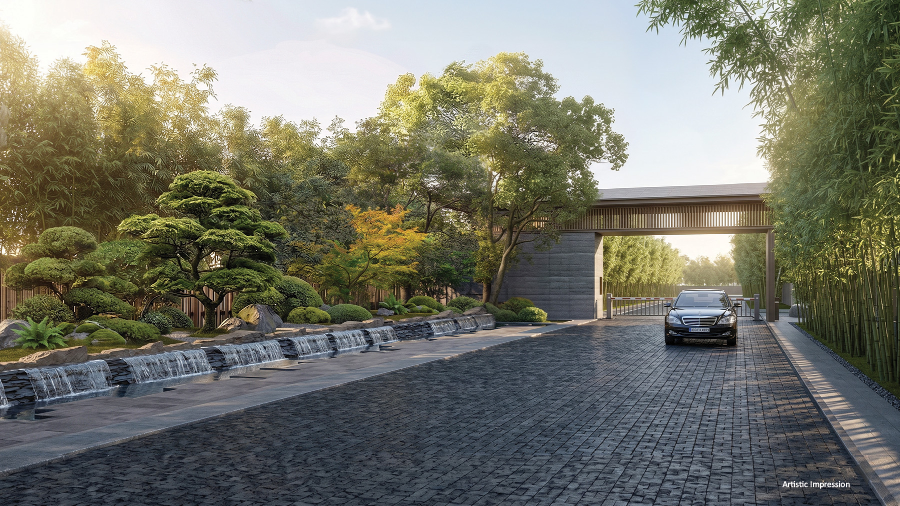 Japanese-inspired landscaped community